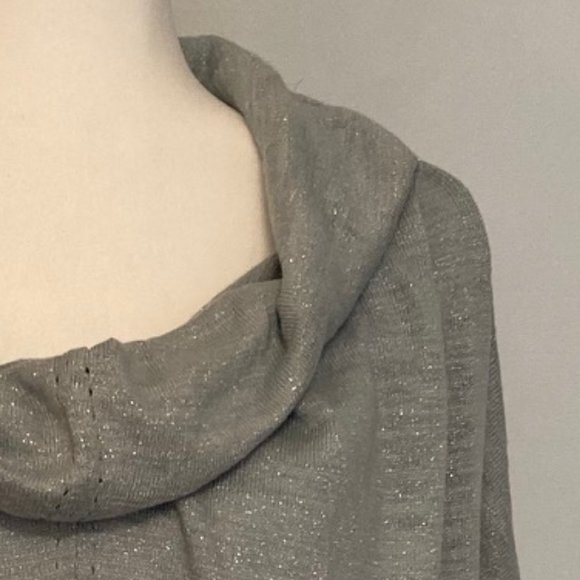 Blue sparkly cowlneck sweater - Picture 2 of 7